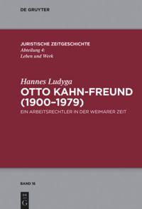 Vorderes Coverbild Otto Kahn-Freund (1900-1979)