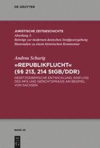 Vorderes Coverbild "Republikflucht" (§§ 213, 214 StGB/DDR)