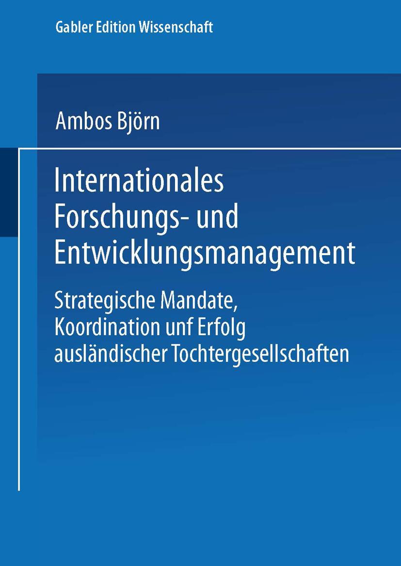 Vorderes Coverbild Internationales Forschungs- und Entwicklungsmanagement