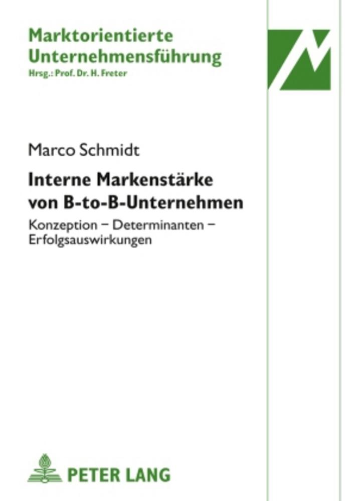 Vorderes Coverbild Interne Markenstärke von B-to-B-Unternehmen
