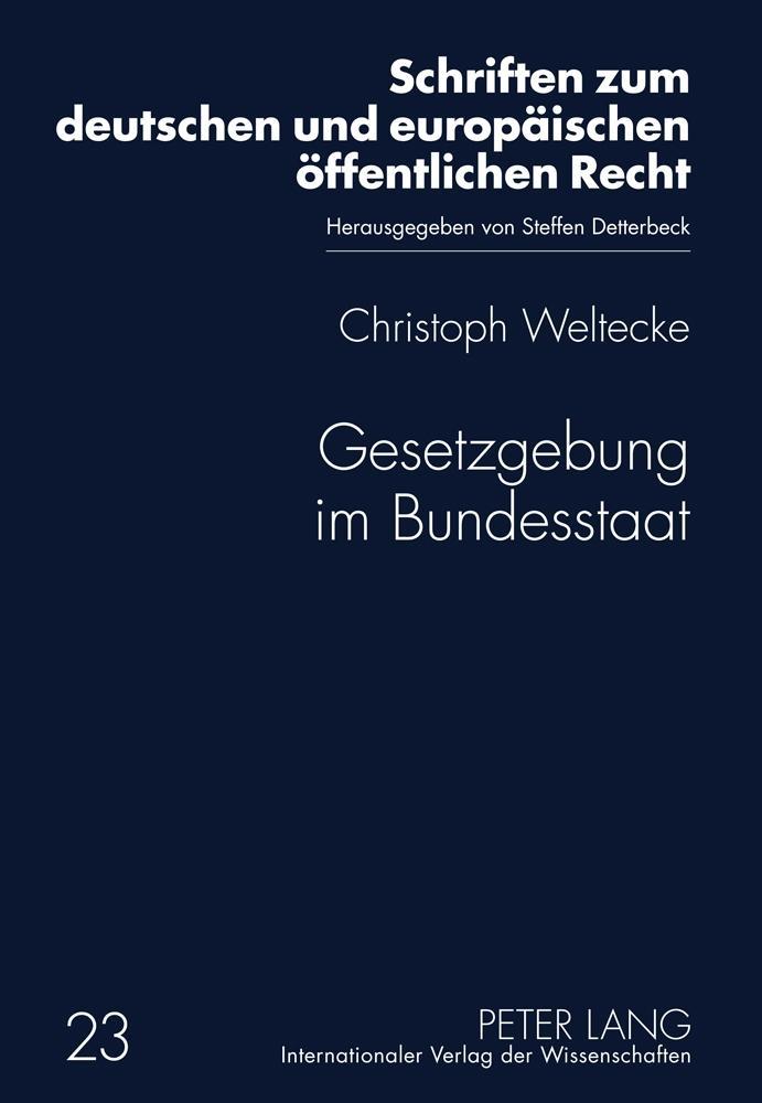 Vorderes Coverbild Gesetzgebung im Bundesstaat
