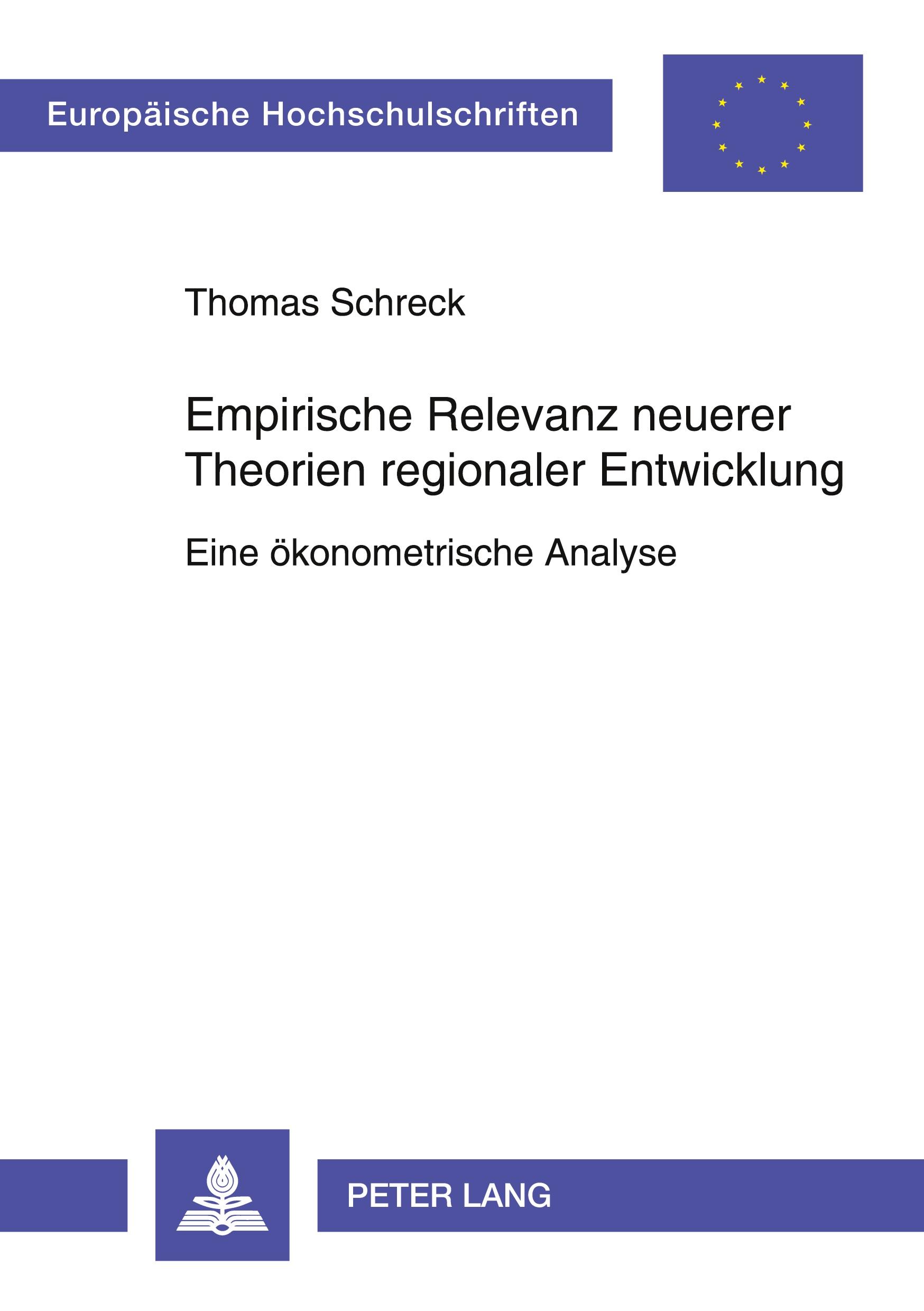 Vorderes Coverbild Empirische Relevanz neuerer Theorien regionaler Entwicklung