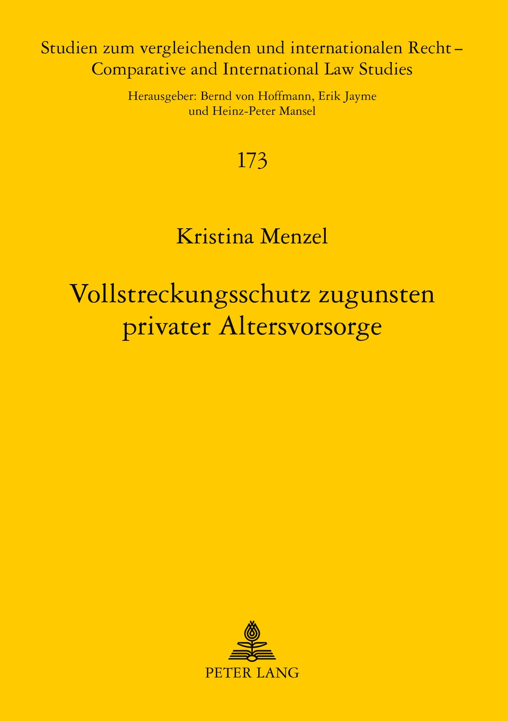Vorderes Coverbild Vollstreckungsschutz zugunsten privater Altersvorsorge
