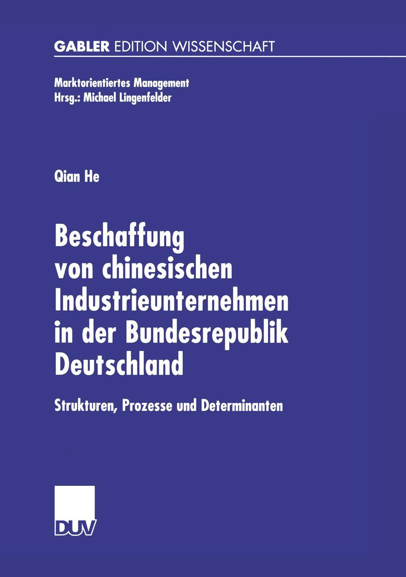 Vorderes Coverbild Beschaffung von chinesischen Industrieunternehmen in der Bundesrepublik Deutschland
