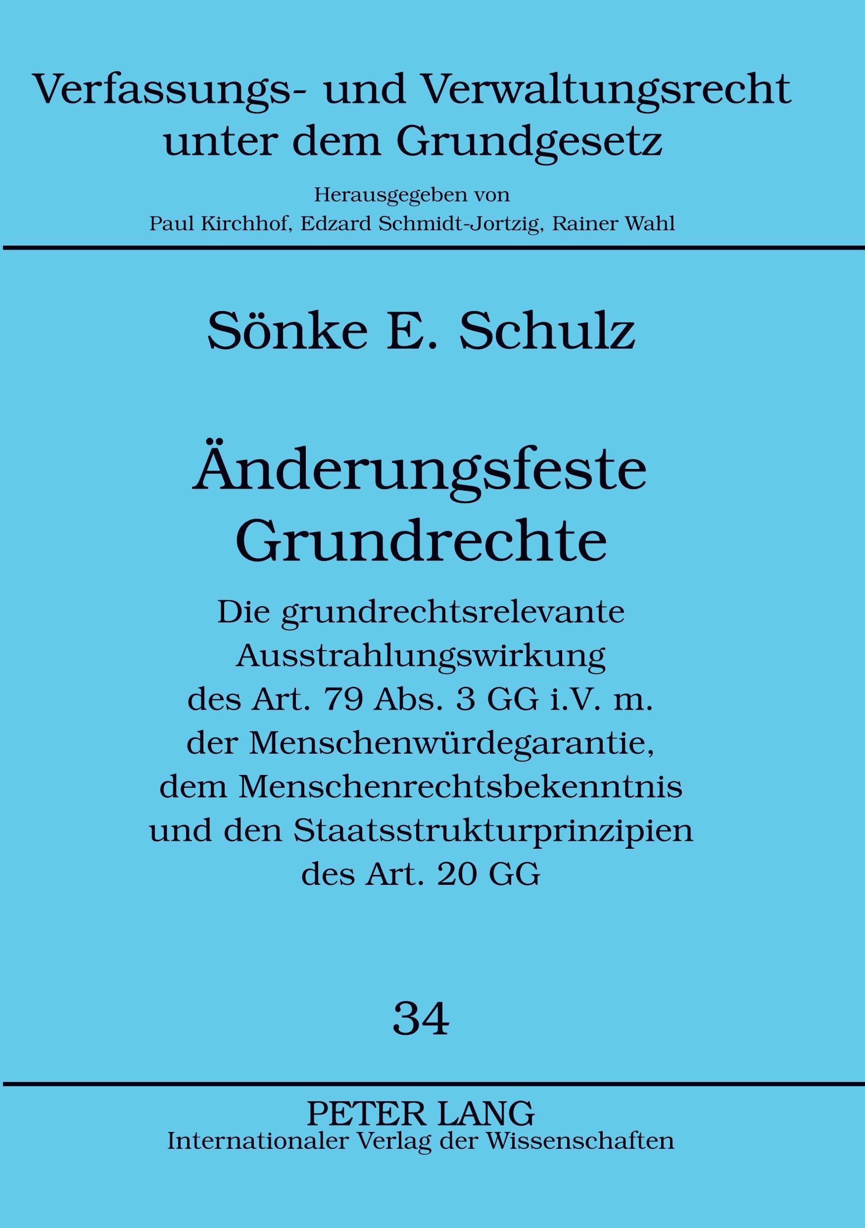 Vorderes Coverbild Änderungsfeste Grundrechte