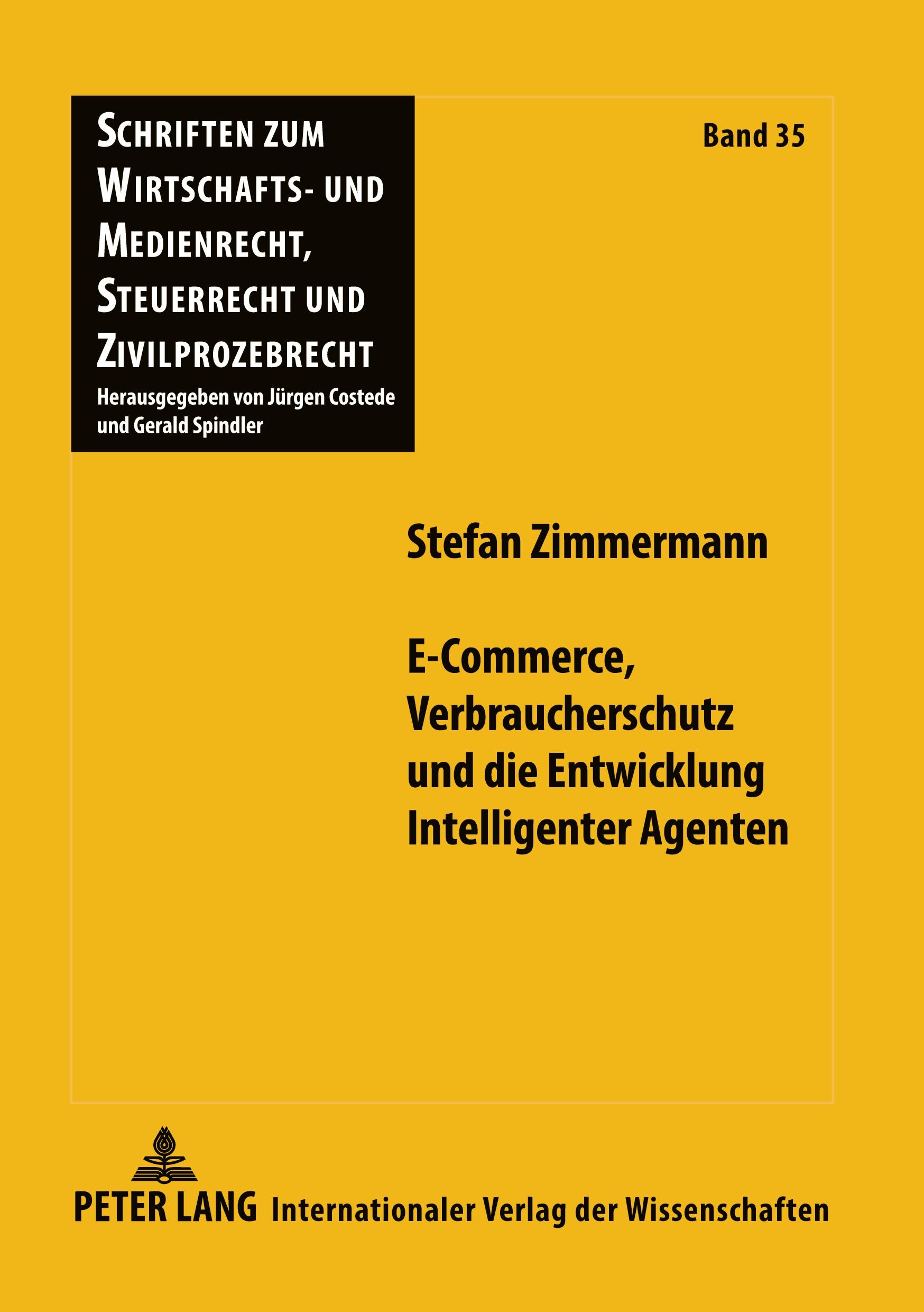 Vorderes Coverbild E-Commerce, Verbraucherschutz und die Entwicklung Intelligenter Agenten