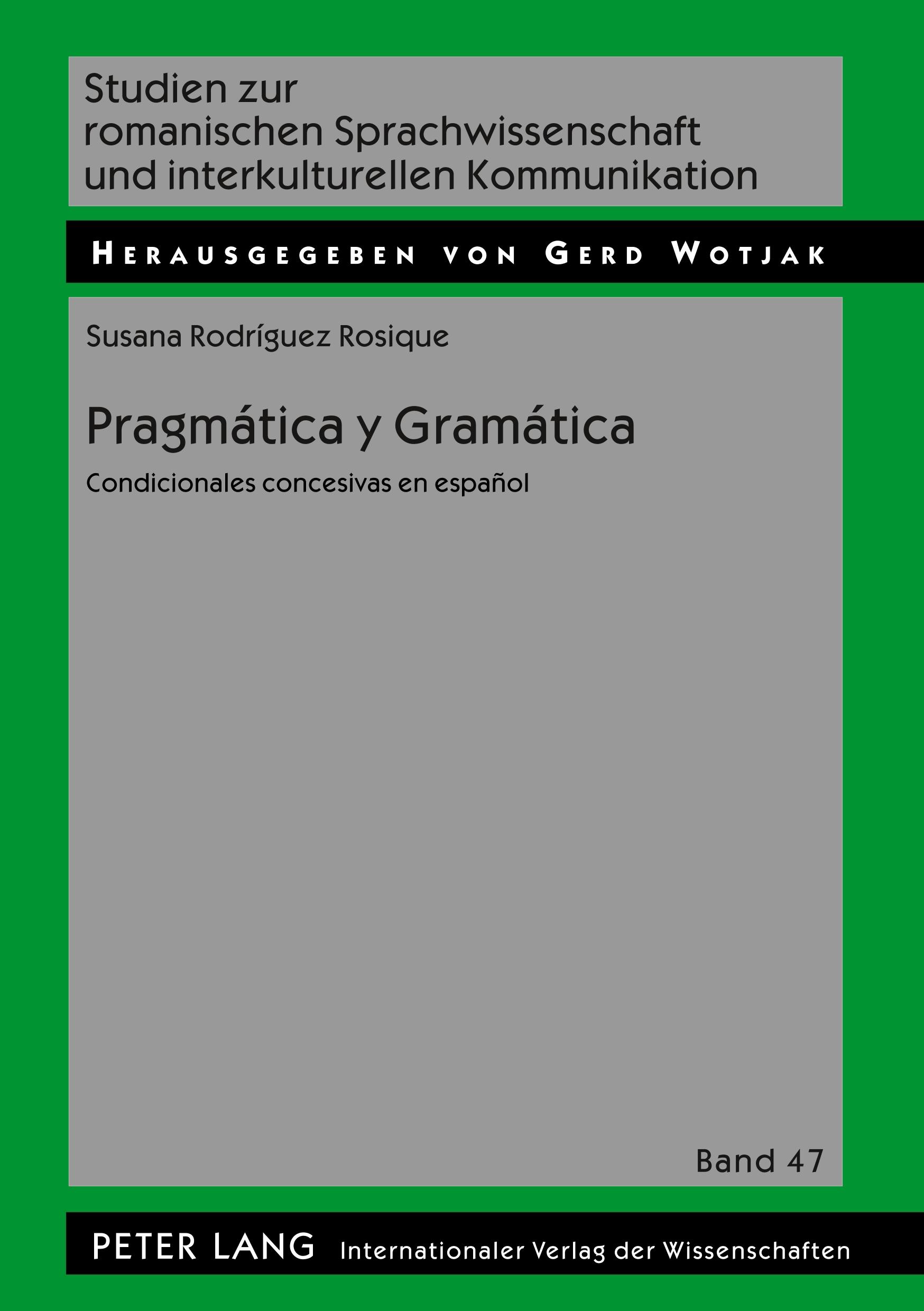 Vorderes Coverbild Pragmática y Gramática