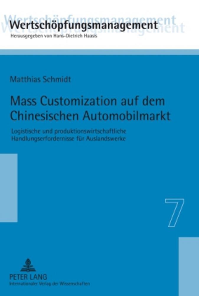 Vorderes Coverbild Mass Customization auf dem Chinesischen Automobilmarkt