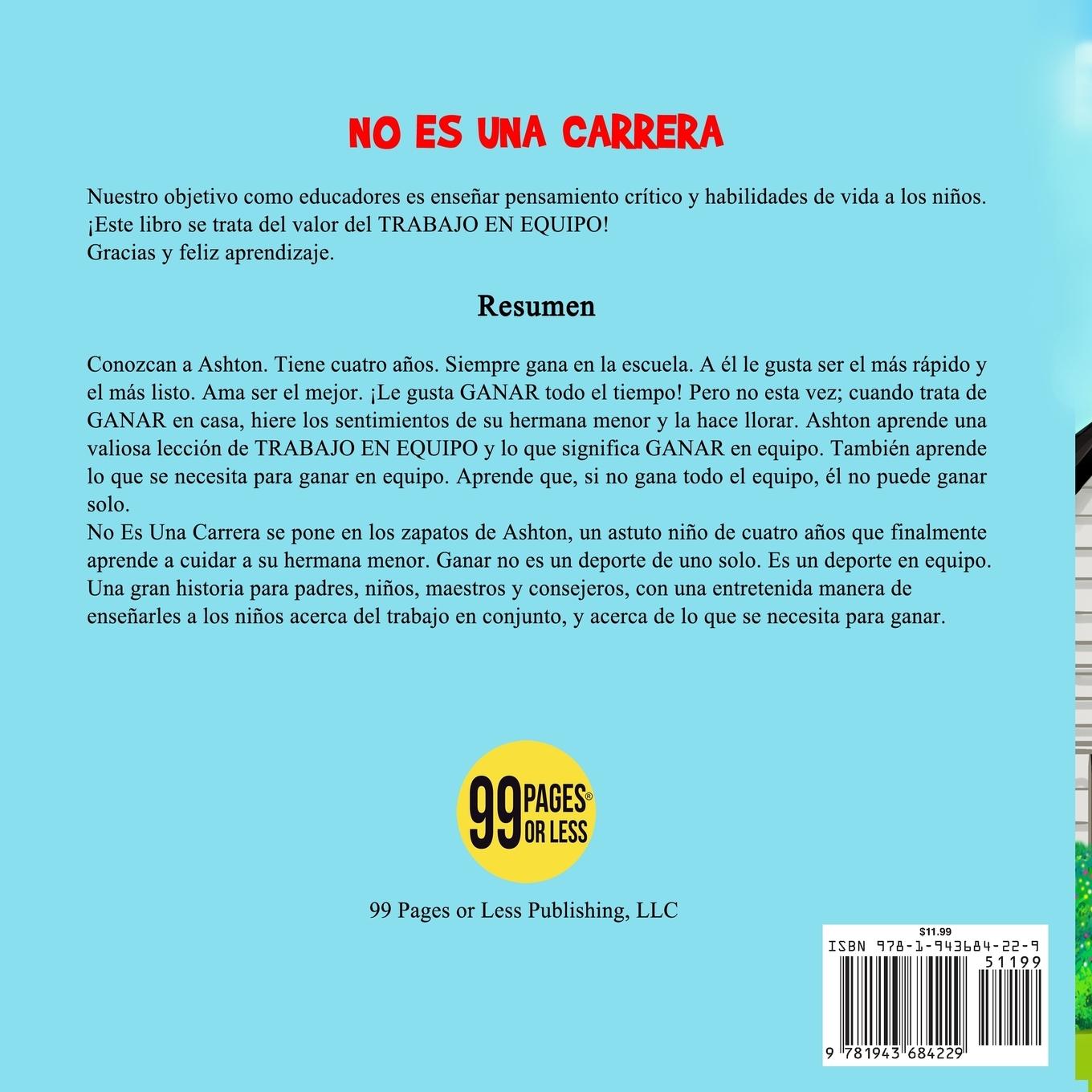 Rückseitencover No Es Una Carrera