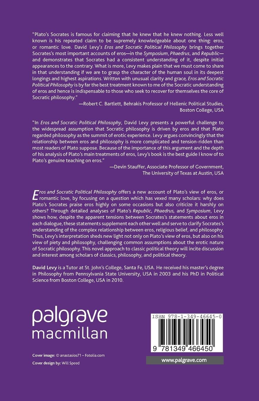 Rückseitencover Eros and Socratic Political Philosophy