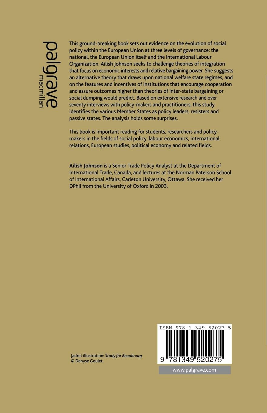 Rückseitencover European Welfare States and Supranational Governance of Social Policy