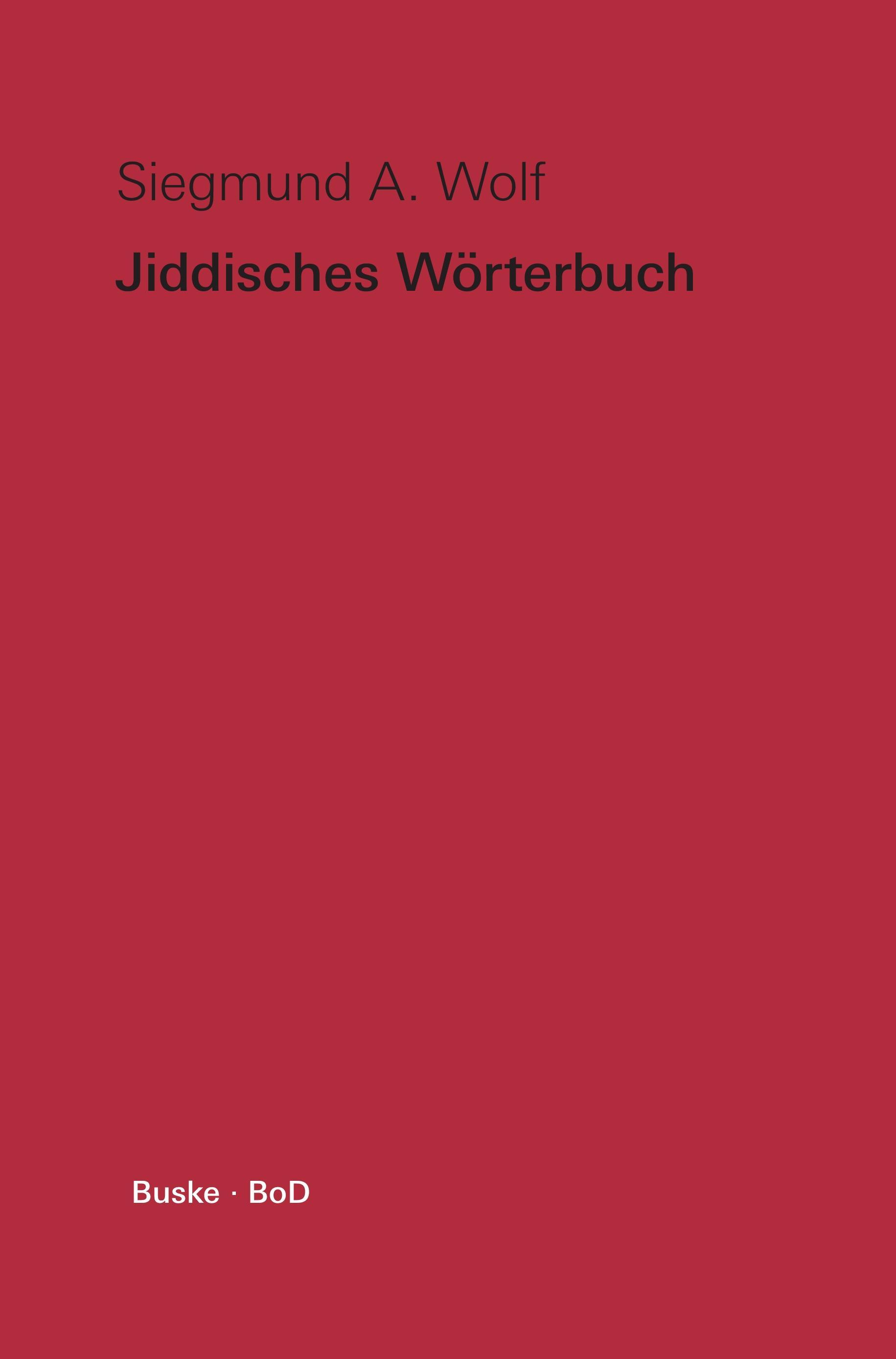 Vorderes Coverbild Jiddisches Wörterbuch