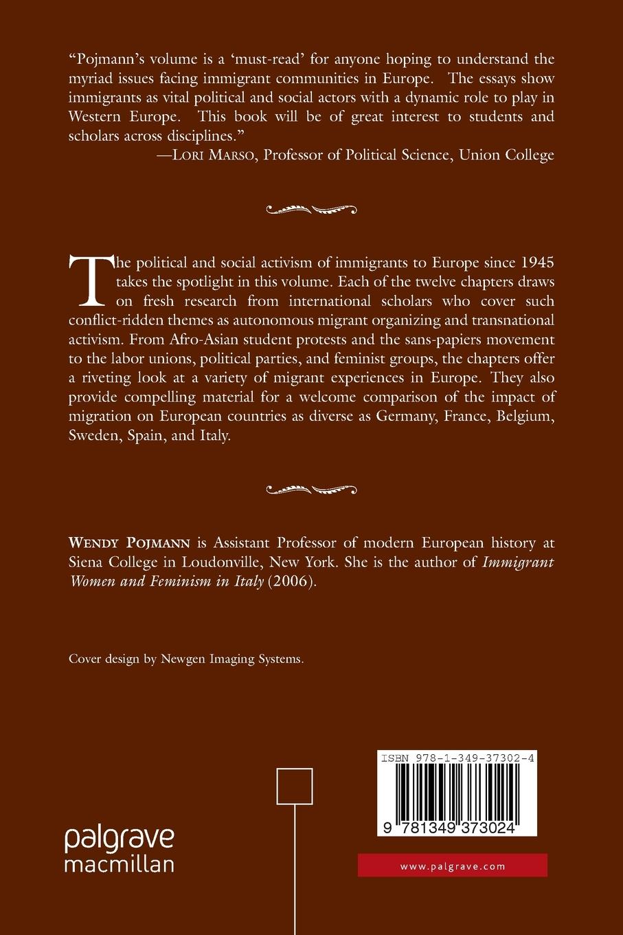 Rückseitencover Migration and Activism in Europe Si