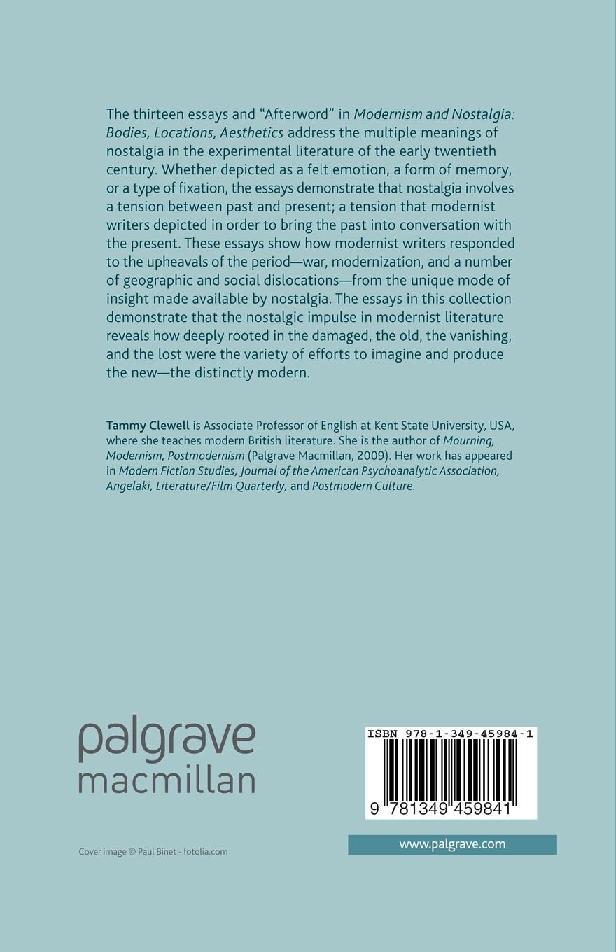 Rückseitencover Modernism and Nostalgia