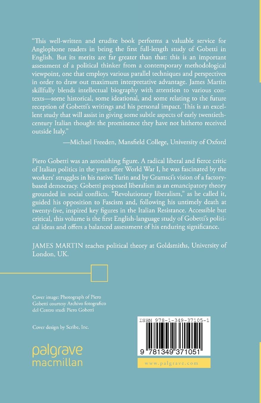 Rückseitencover Piero Gobetti and the Politics of Liberal Revolution