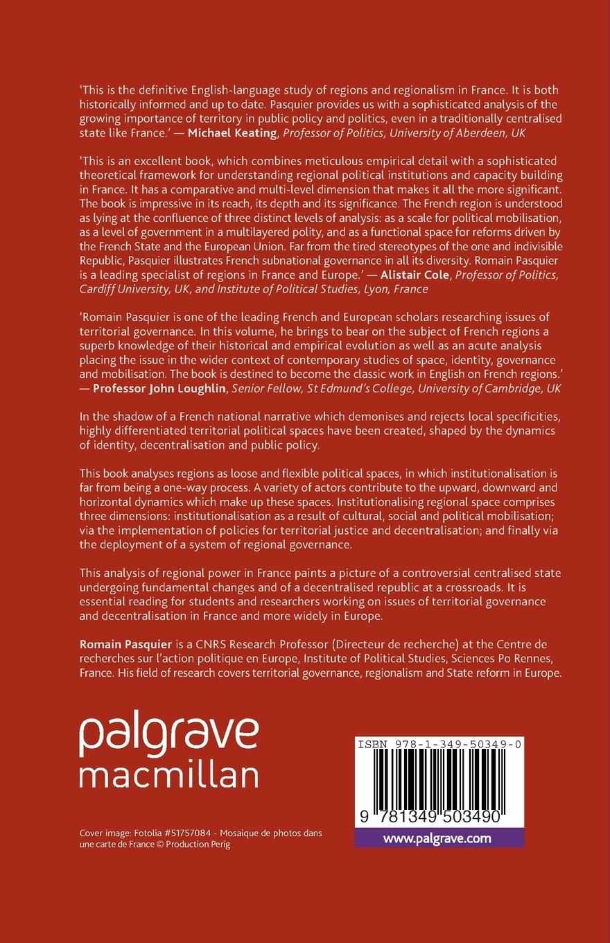 Rückseitencover Regional Governance and Power in France