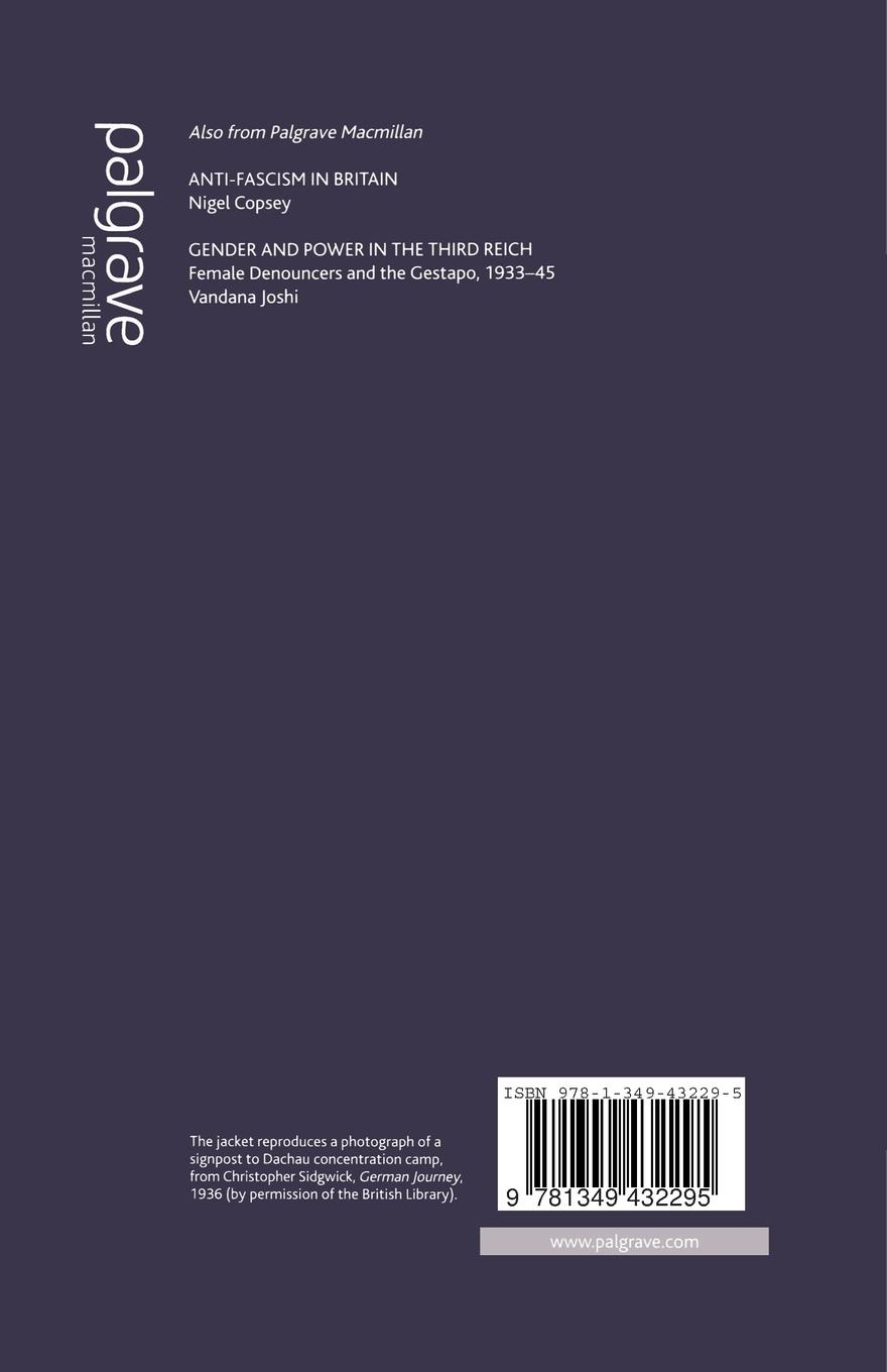 Rückseitencover Responses to Nazism in Britain, 1933-1939