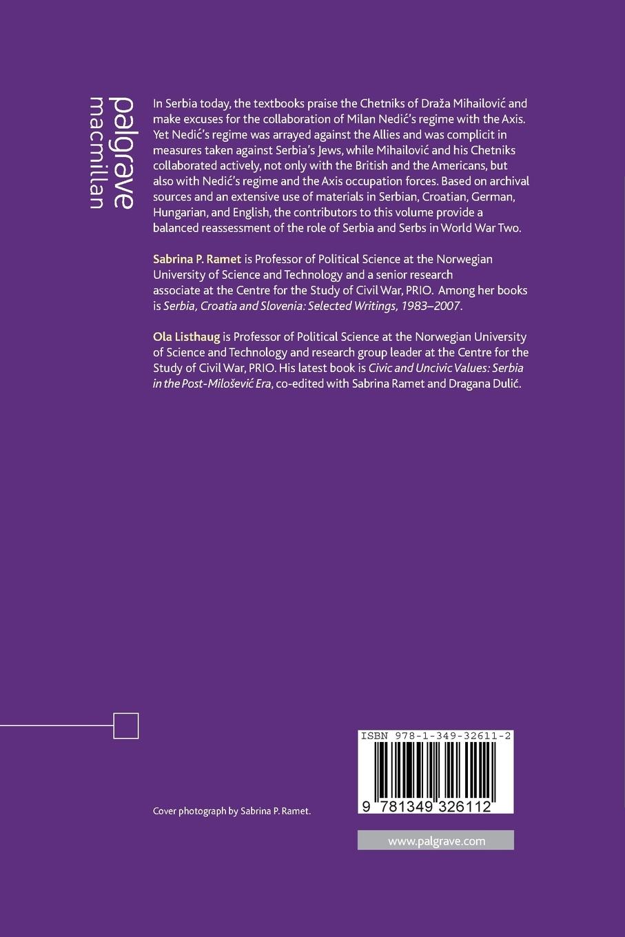 Rückseitencover Serbia and the Serbs in World War Two