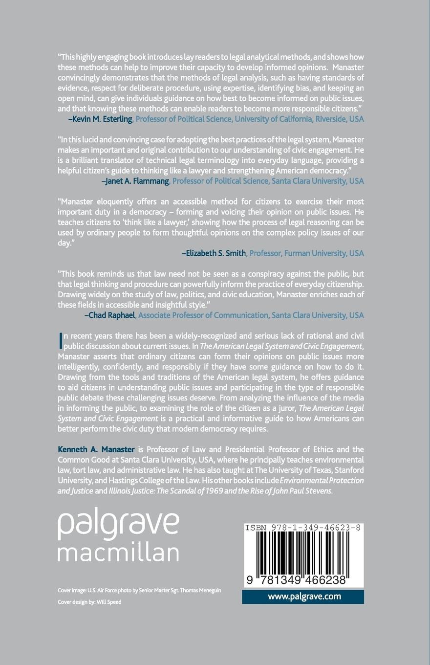 Rückseitencover The American Legal System and Civic Engagement