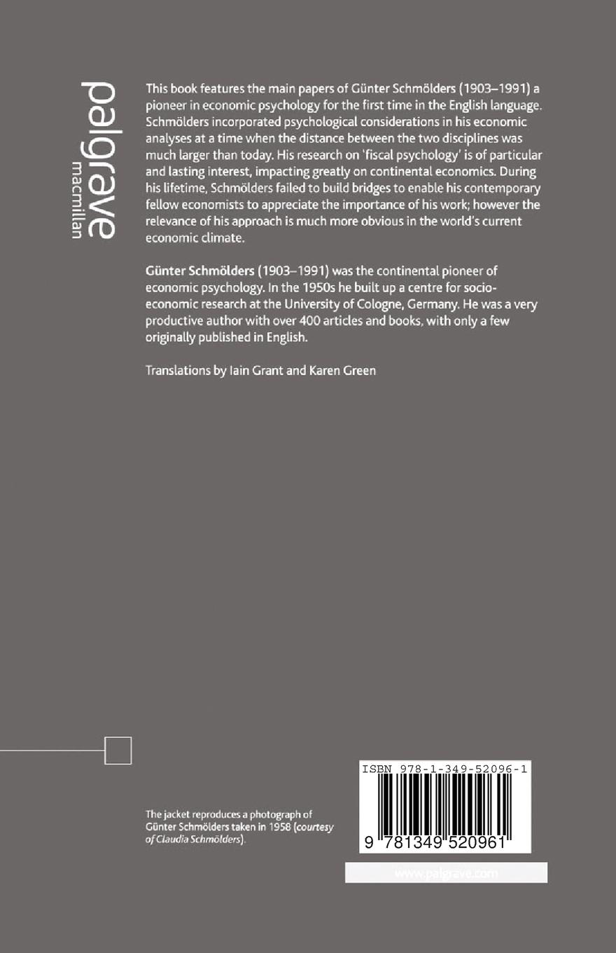 Rückseitencover The Psychology of Money and Public Finance