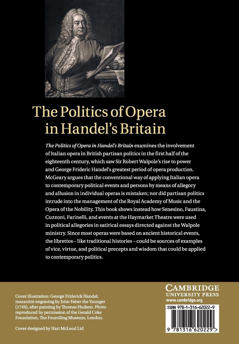 Rückseitencover The Politics of Opera in Handel's Britain