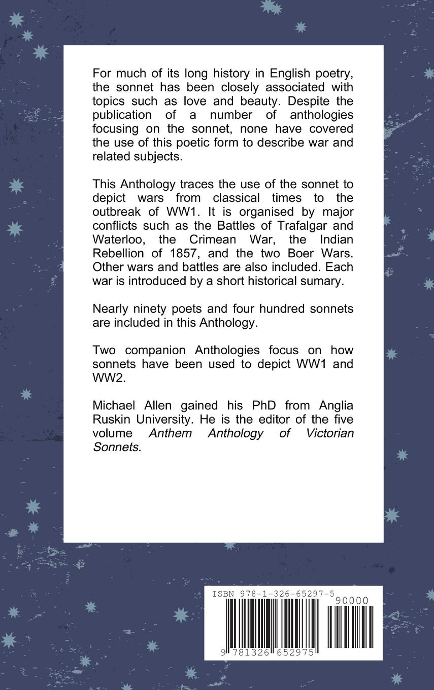 Rückseitencover Anthology of Sonnets on War by British Poets