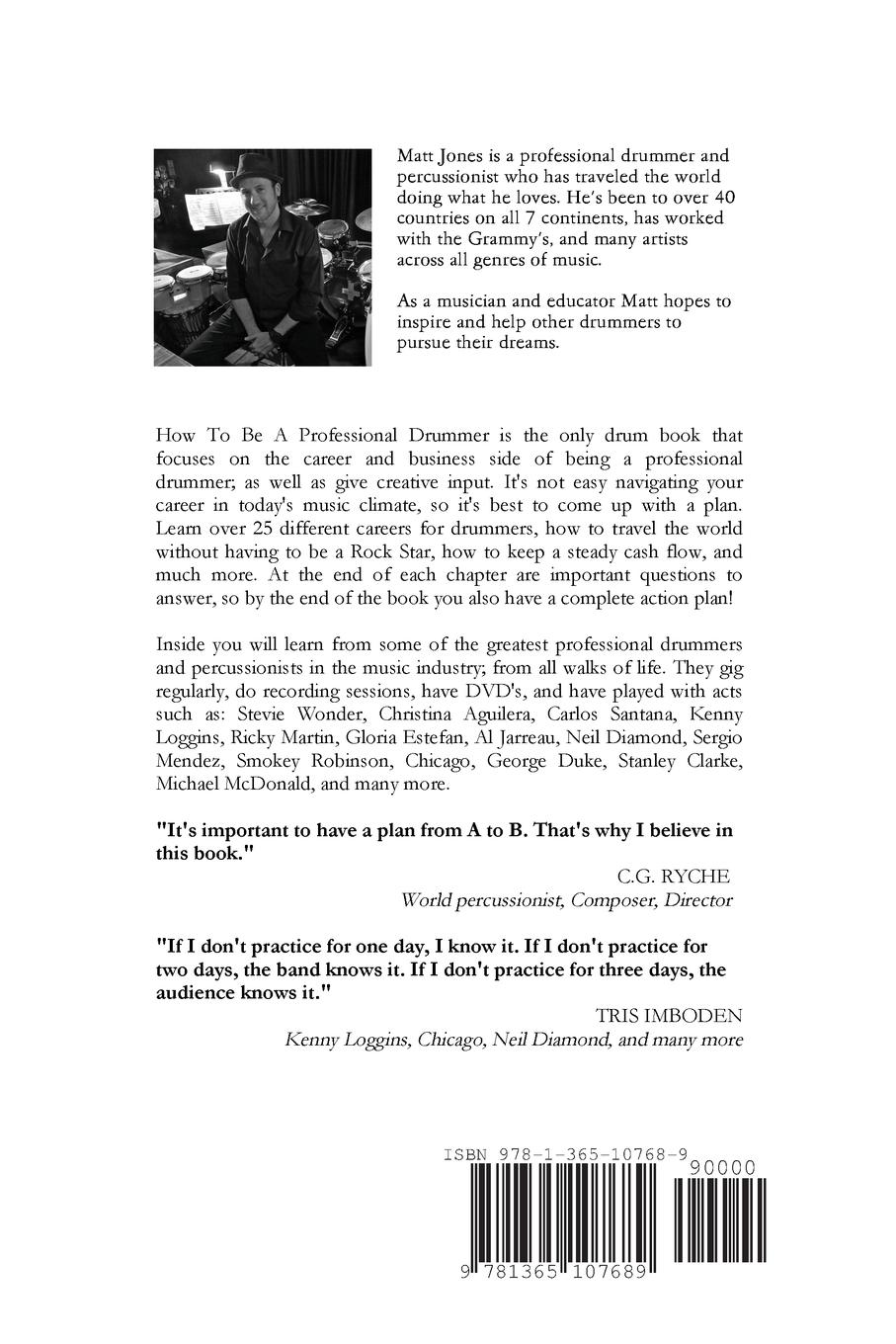 Rückseitencover HOW TO BECOME A PROFESSIONAL DRUMMER