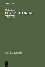 Vorderes Coverbild Dürers kleinere Texte