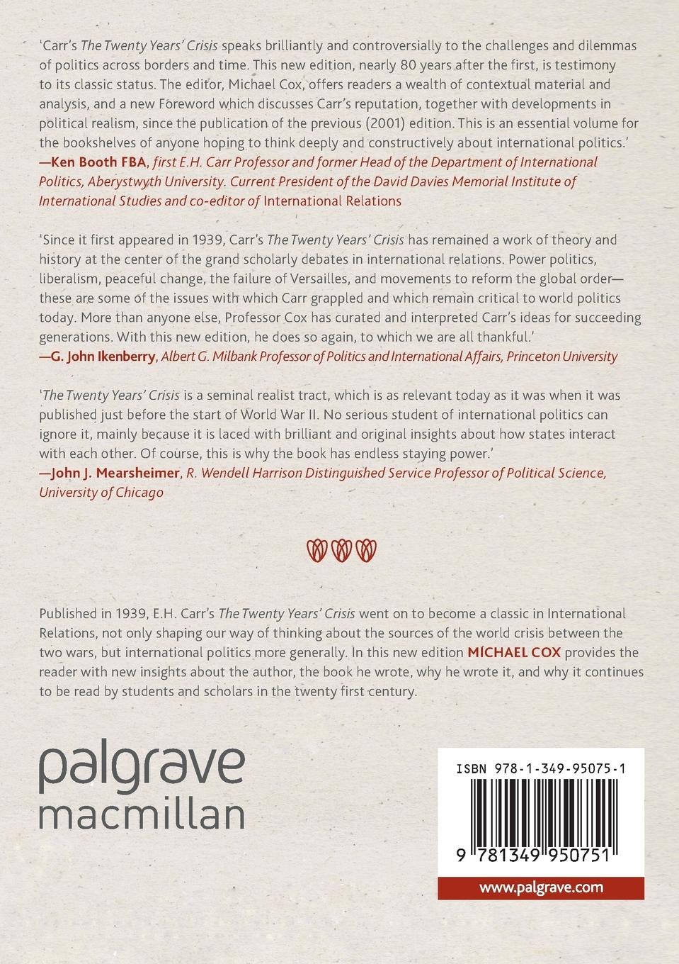 Rückseitencover The Twenty Years' Crisis, 1919-1939