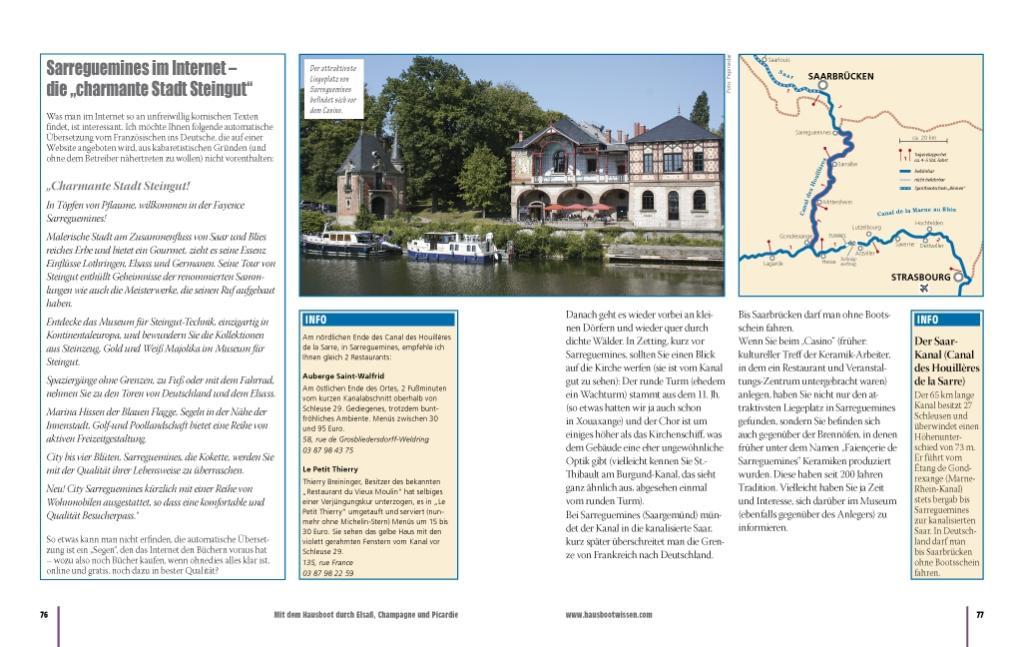 Beispielinhalt (Bild) Mit dem Hausboot durch Elsass, Champagne/Ardennen und Picardie