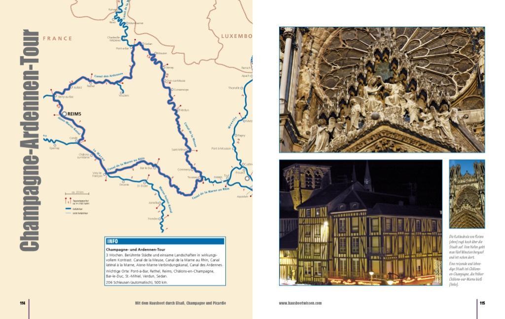 Beispielinhalt (Bild) Mit dem Hausboot durch Elsass, Champagne/Ardennen und Picardie