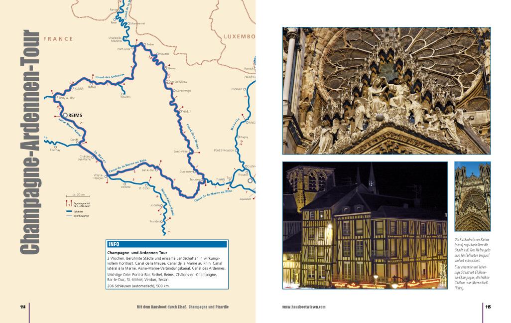 Beispielinhalt (Bild) Mit dem Hausboot durch Elsass, Champagne/Ardennen und Picardie