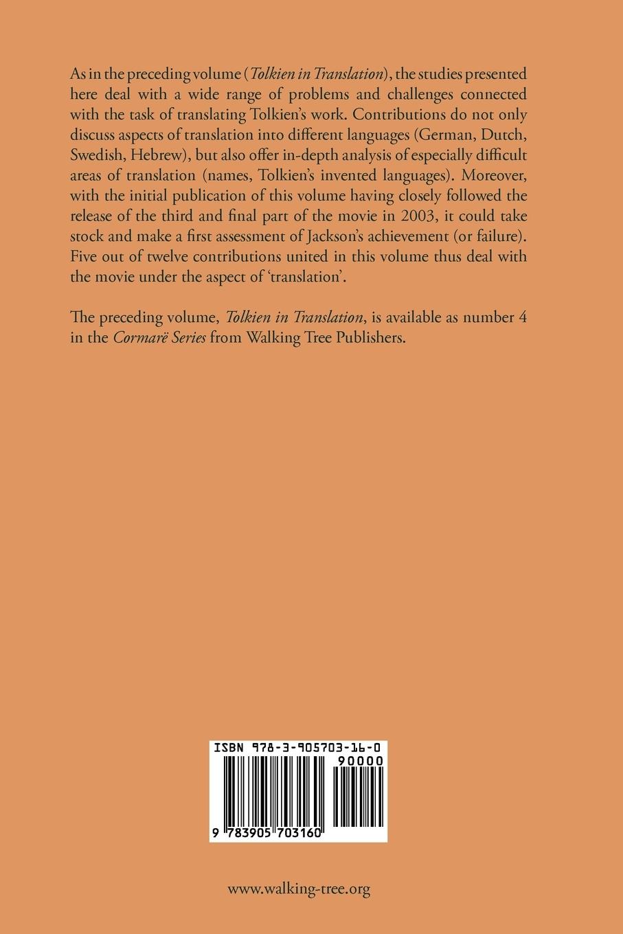 Rückseitencover Translating Tolkien