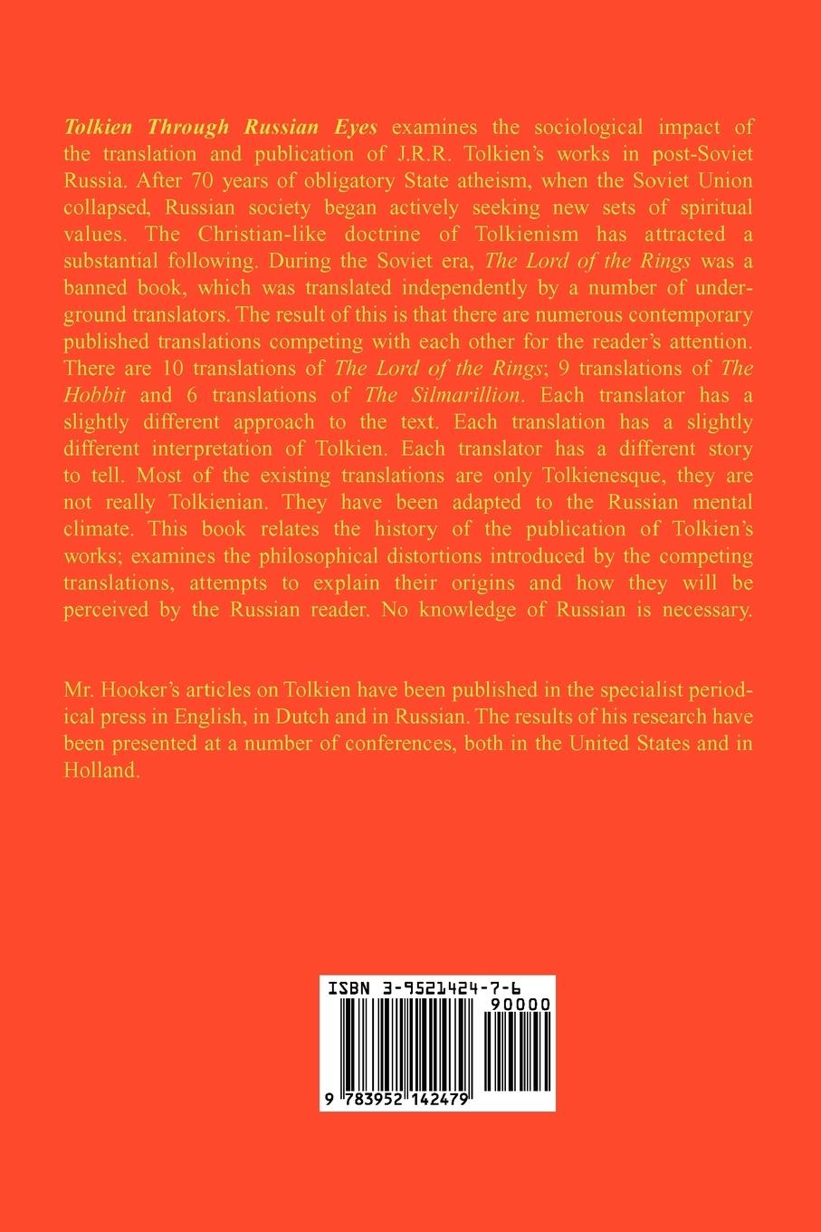 Rückseitencover Tolkien Through Russian Eyes