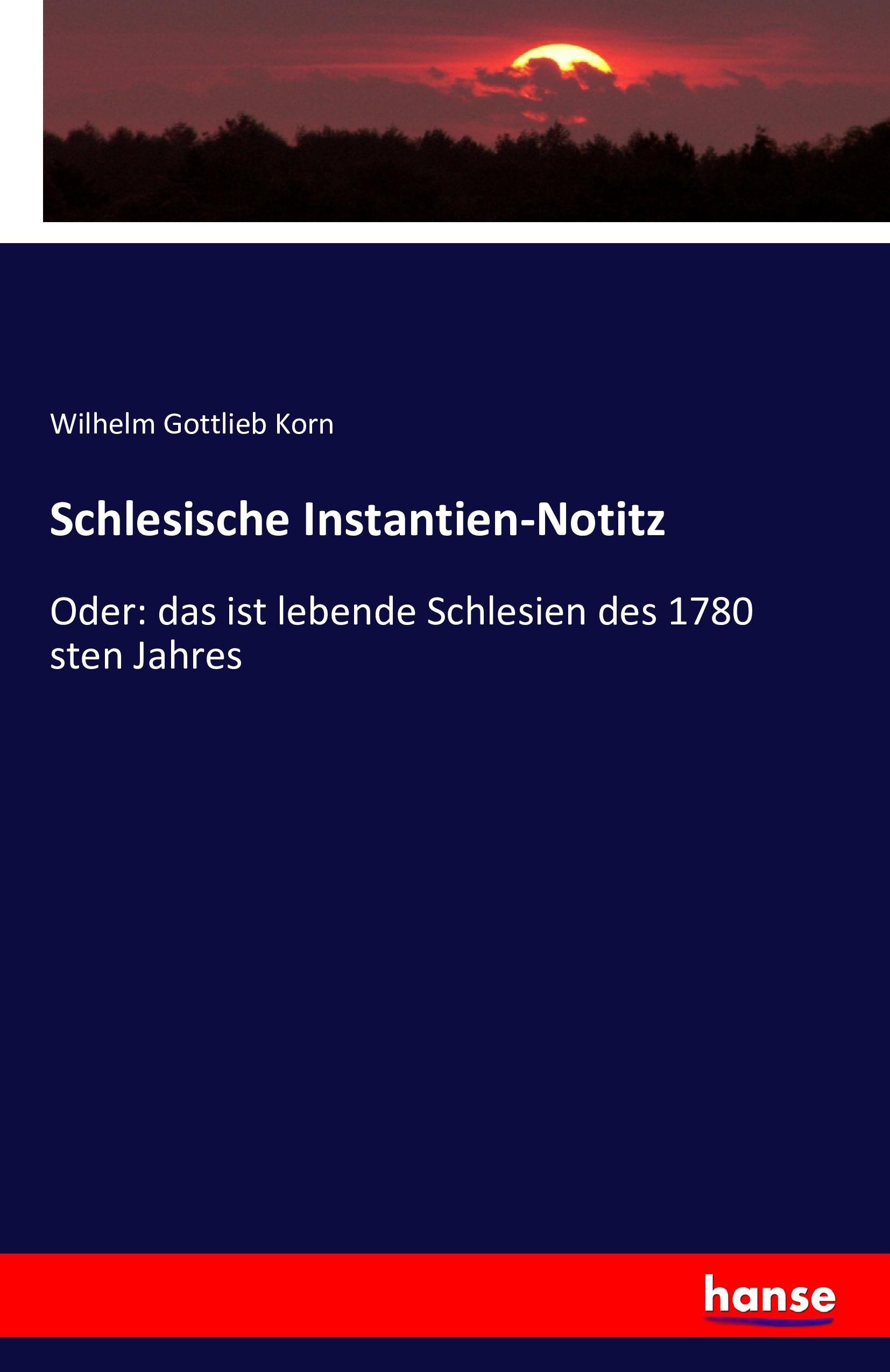 Vorderes Coverbild Schlesische Instantien-Notitz