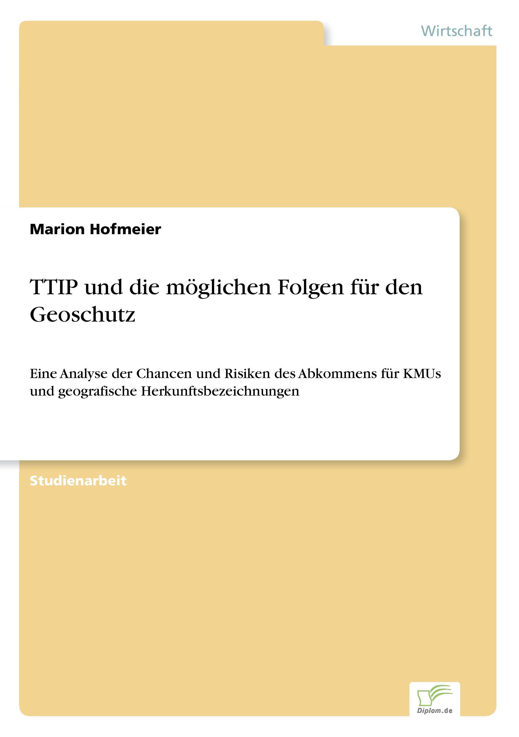 Vorderes Coverbild TTIP und die möglichen Folgen für den Geoschutz