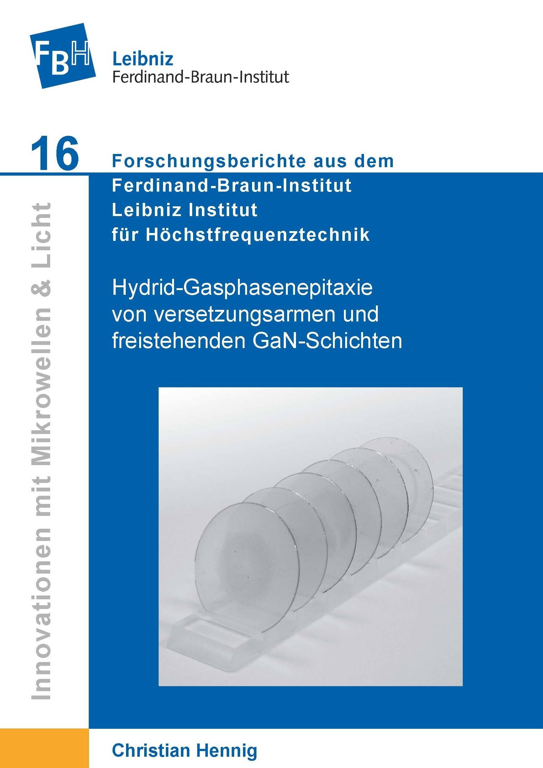Vorderes Coverbild Hydrid-Gasphasenepitaxie von versetzungsarmen und freistehenden GaN-Schichten