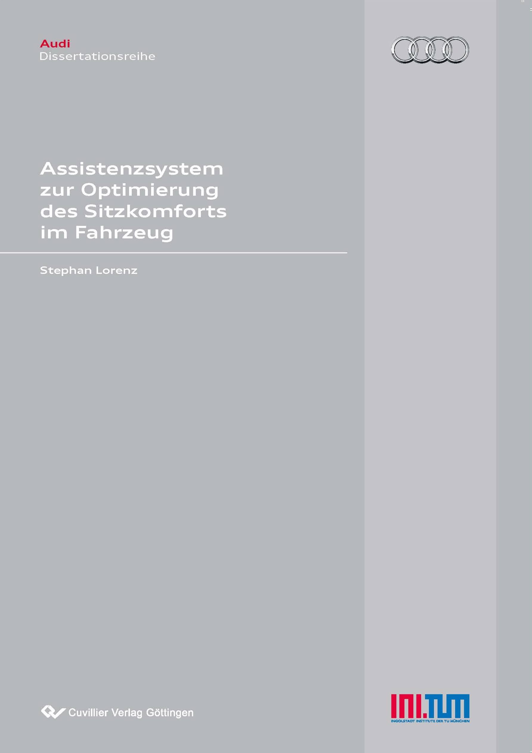 Vorderes Coverbild Assistenzsystem zur Optimierung des Sitzkomforts im Fahrzeug