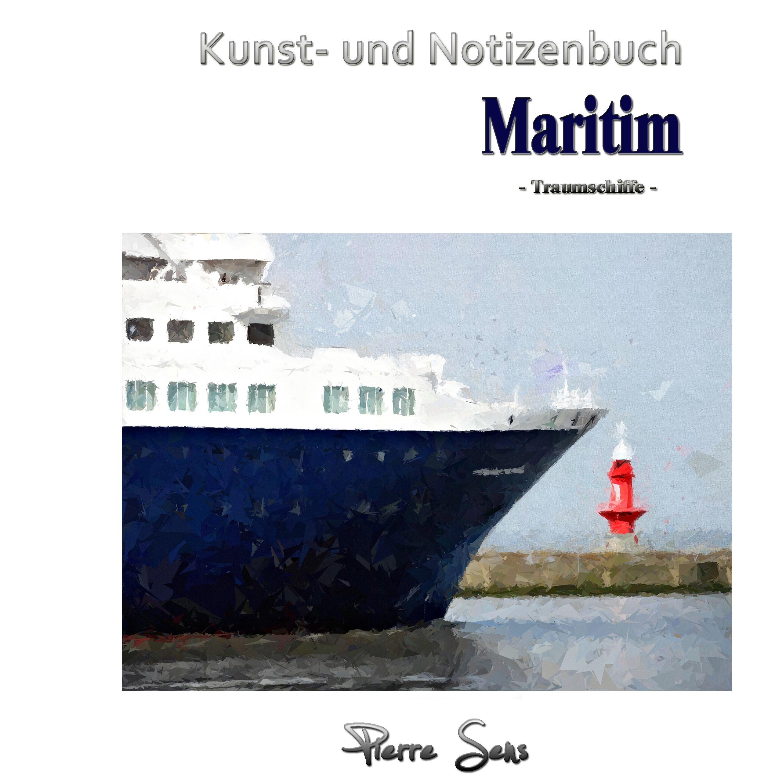 Vorderes Coverbild Kunst- und Notizenbuch Maritim