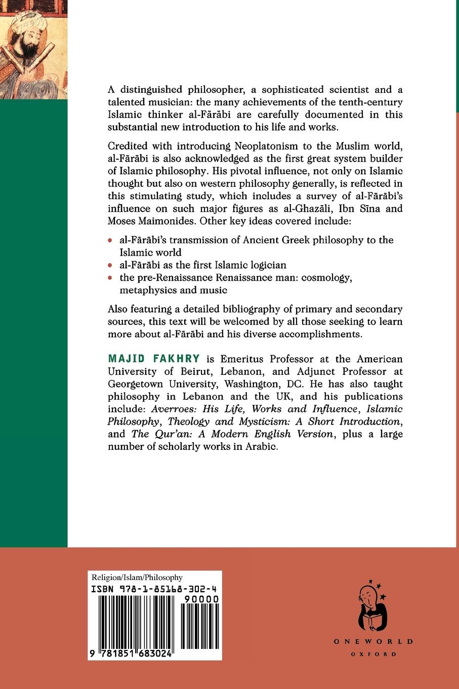 Rückseitencover Al-Farabi, Founder of Islamic Neoplatonism