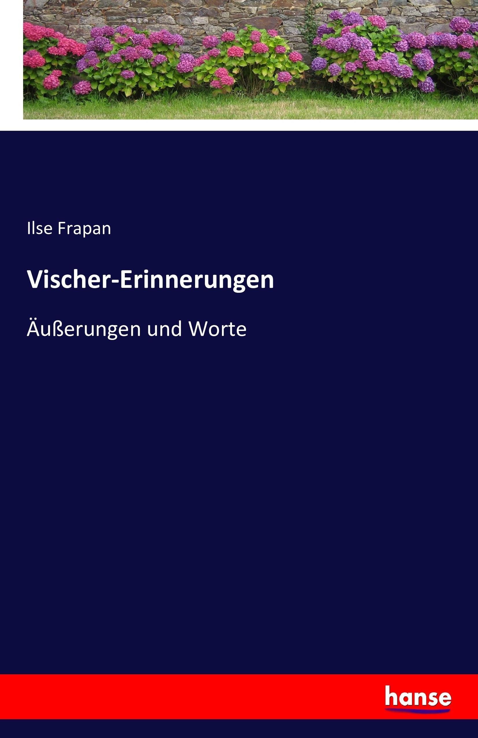 Vorderes Coverbild Vischer-Erinnerungen