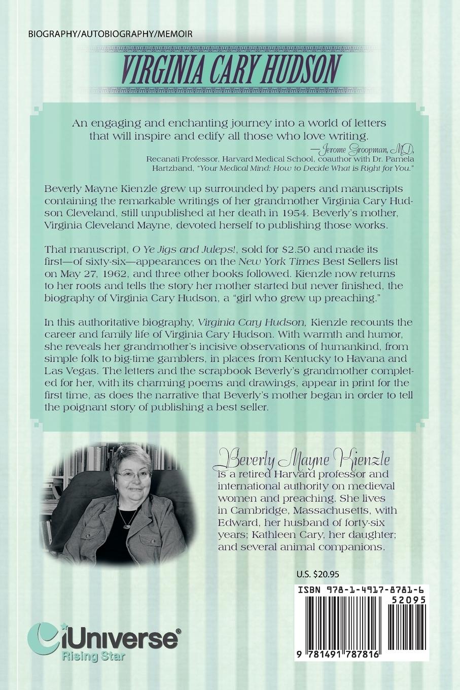 Rückseitencover Virginia Cary Hudson