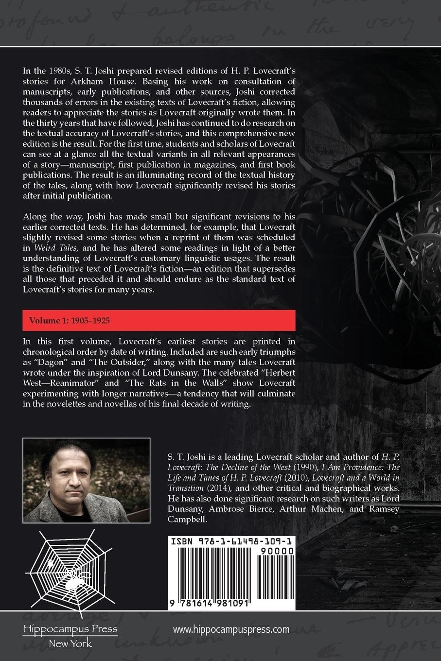 Rückseitencover Collected Fiction Volume 1 (1905-1925)