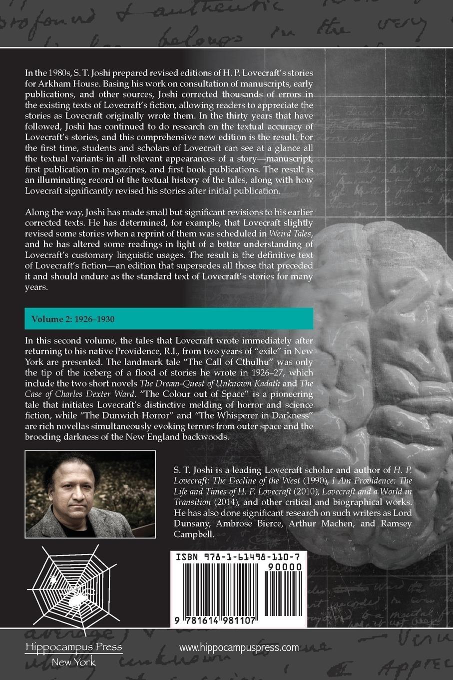 Rückseitencover Collected Fiction Volume 2 (1926-1930)