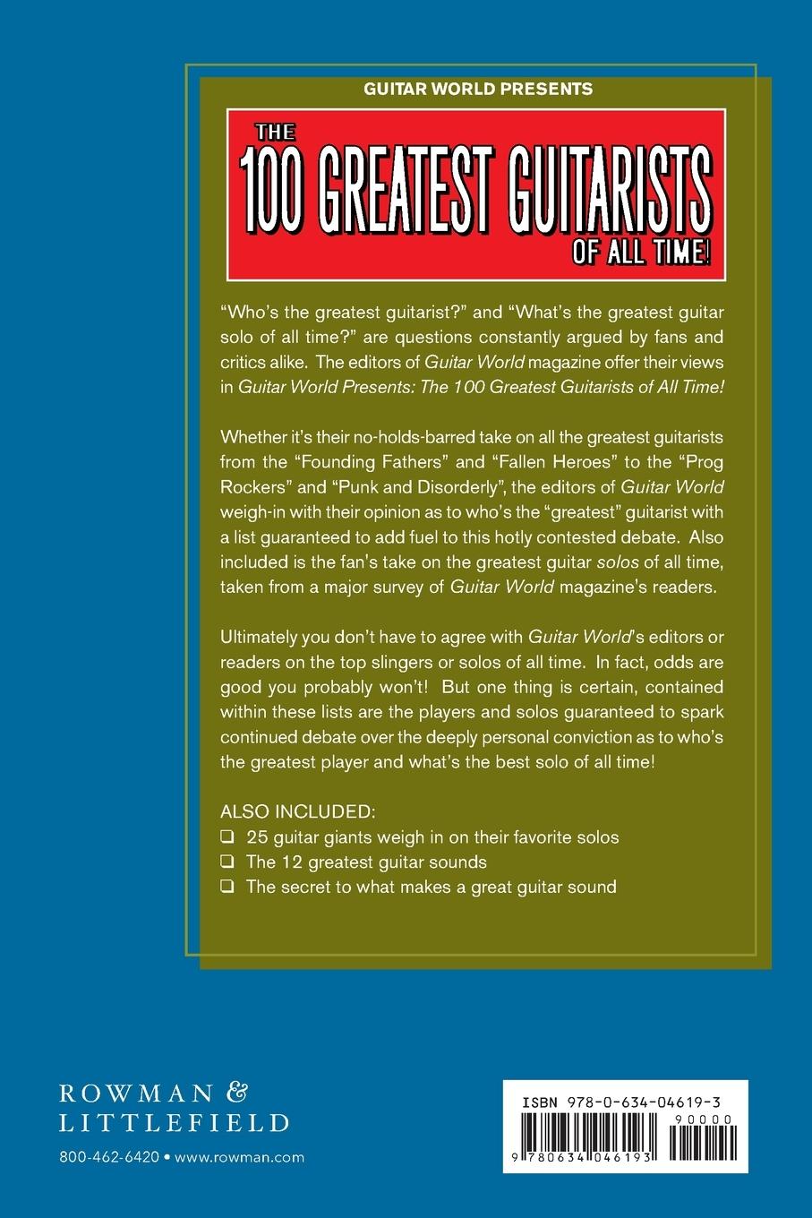 Rückseitencover Guitar World Presents the 100 Greatest Guitarists of All Time