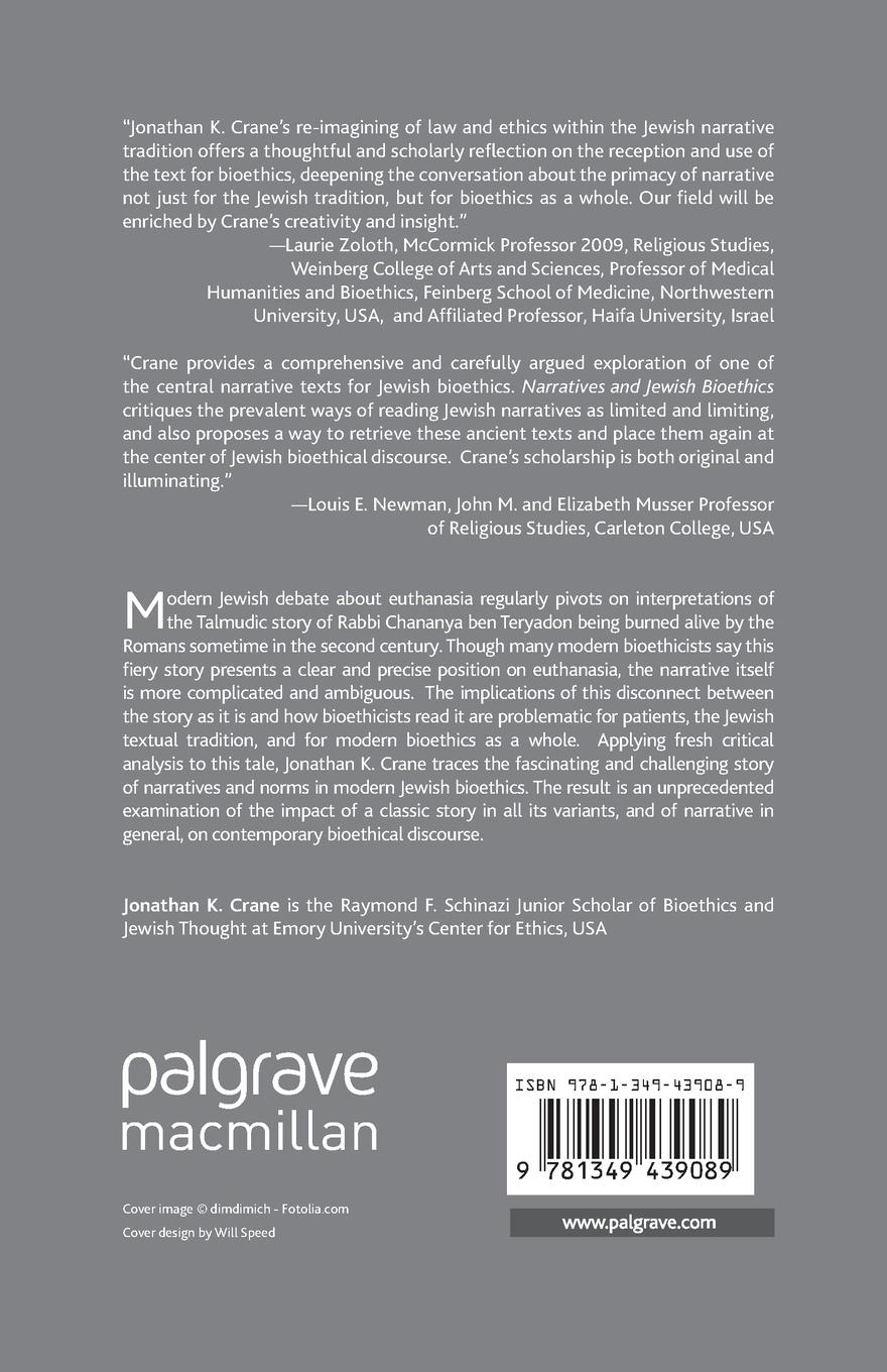 Rückseitencover Narratives and Jewish Bioethics