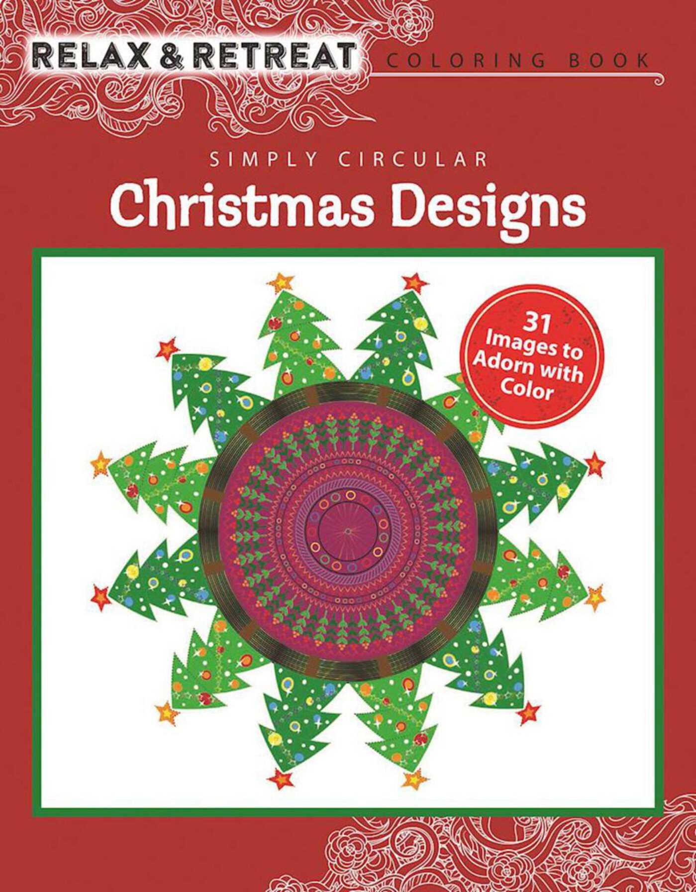 Vorderes Coverbild Relax and Retreat Coloring Book: Simply Circular Christmas Designs