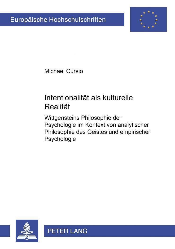 Vorderes Coverbild Intentionalität als kulturelle Realität