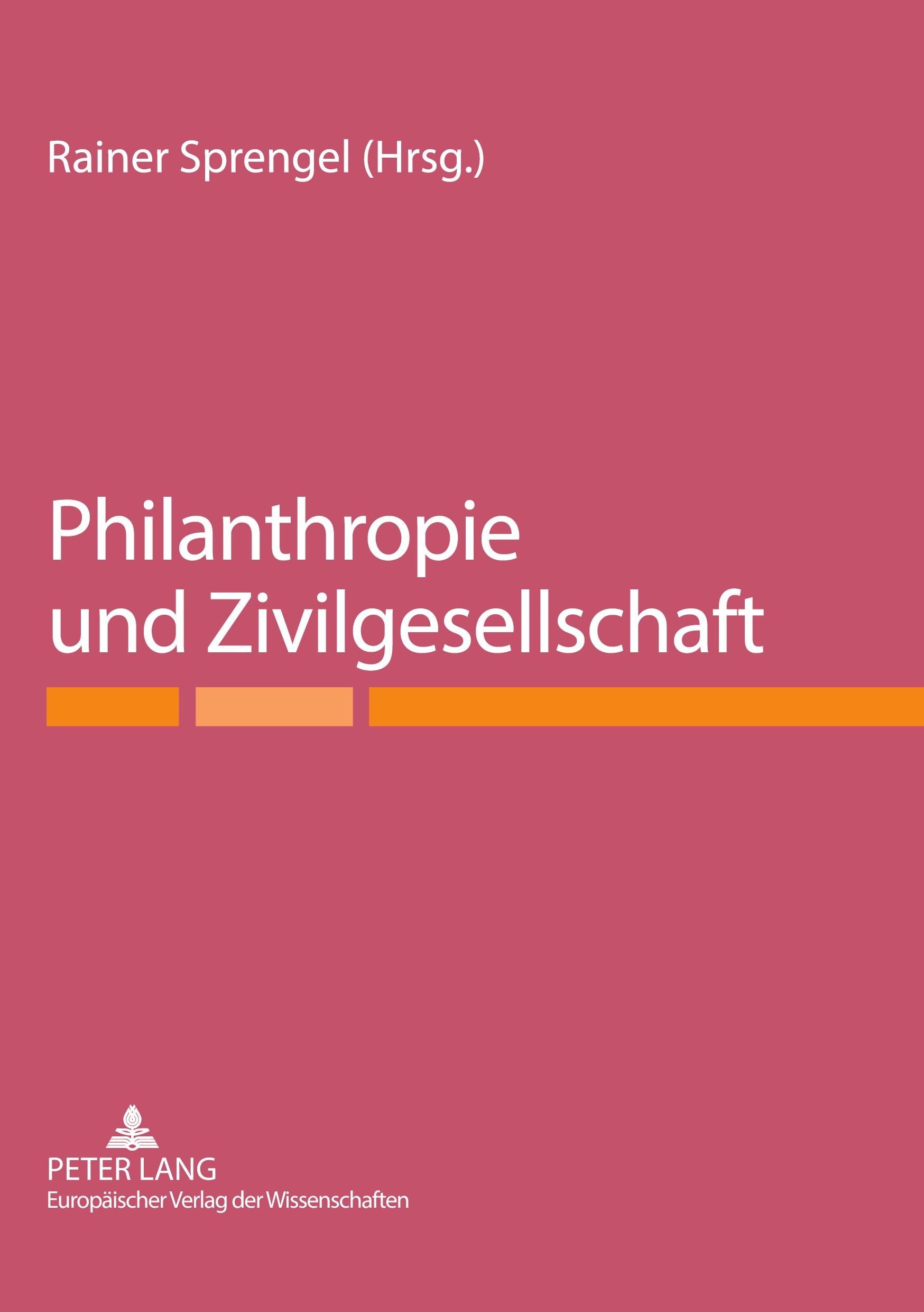 Vorderes Coverbild Philanthropie und Zivilgesellschaft