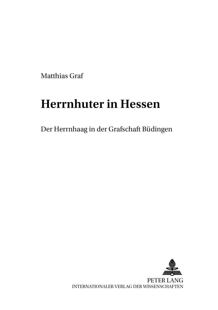 Vorderes Coverbild Herrnhuter in Hessen